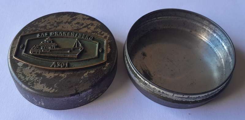 Vintage SA Navy `SAS Drakensberg` Metal Tin.