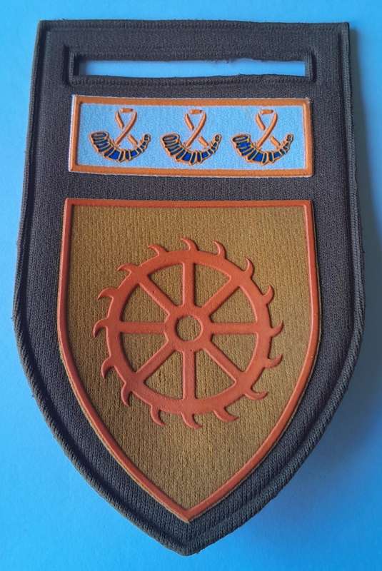 Pair SADF Regiment De Wet Tupper Flashes.  Pins Intact.