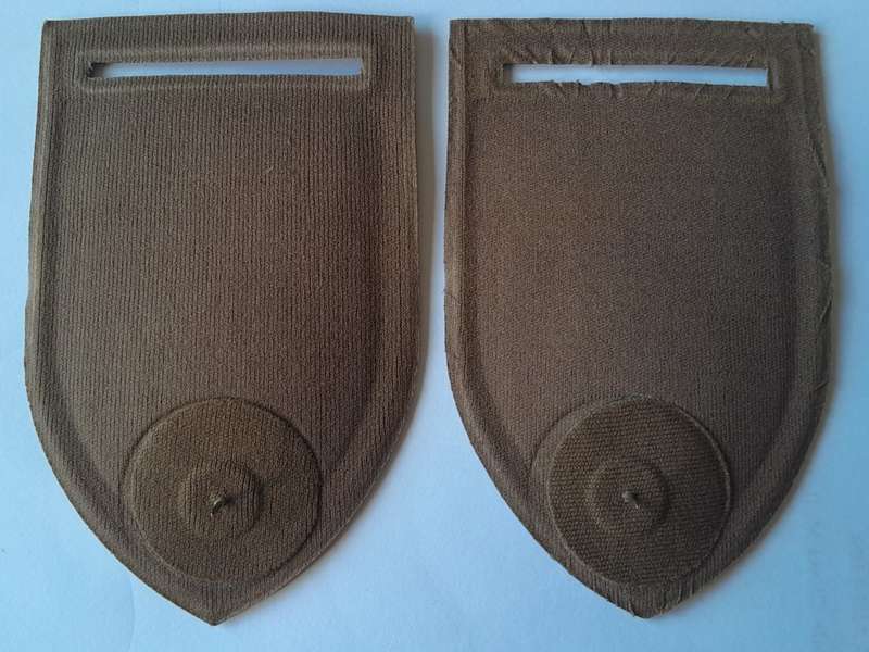 Pair SADF Regiment De Wet Tupper Flashes.  Pins Intact.