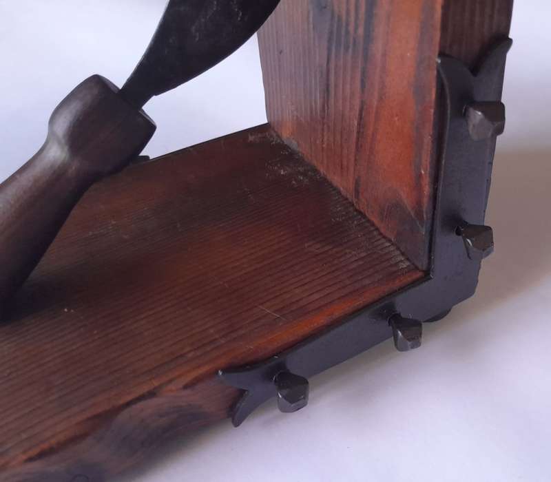 Vintage Medieval Weapons Wood And Metal Bookends..