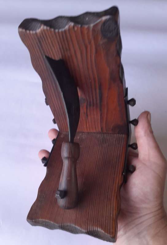 Vintage Medieval Weapons Wood And Metal Bookends..