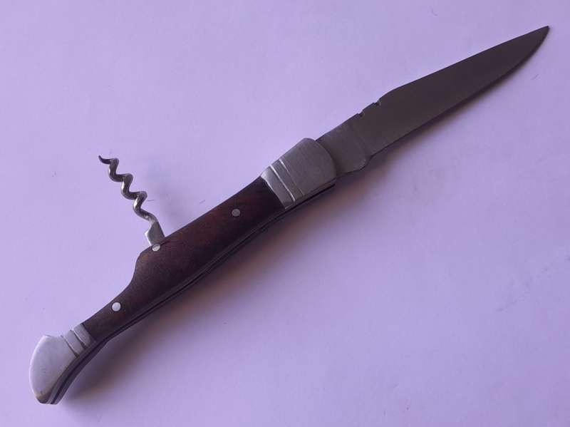 "Reserved" Vintage `Pradel Auvergne` Folding Knife With Inlaid Handle.