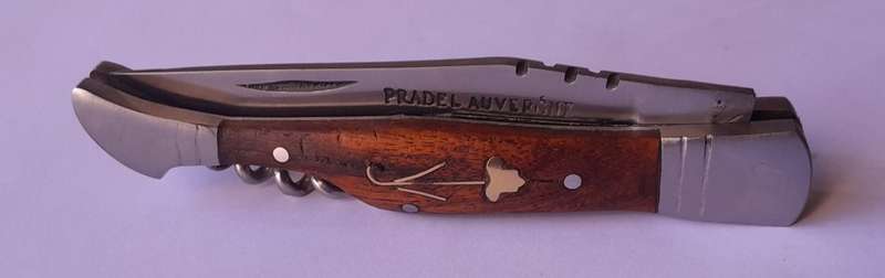 "Reserved" Vintage `Pradel Auvergne` Folding Knife With Inlaid Handle.