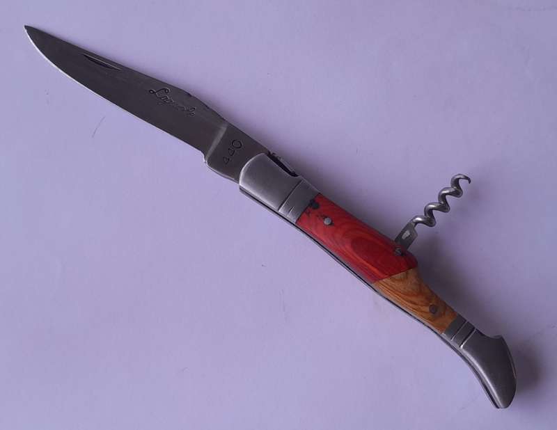 Vintage `Laguiole` Folding Knife With `440` Steel Blade And Two Tone Handle.