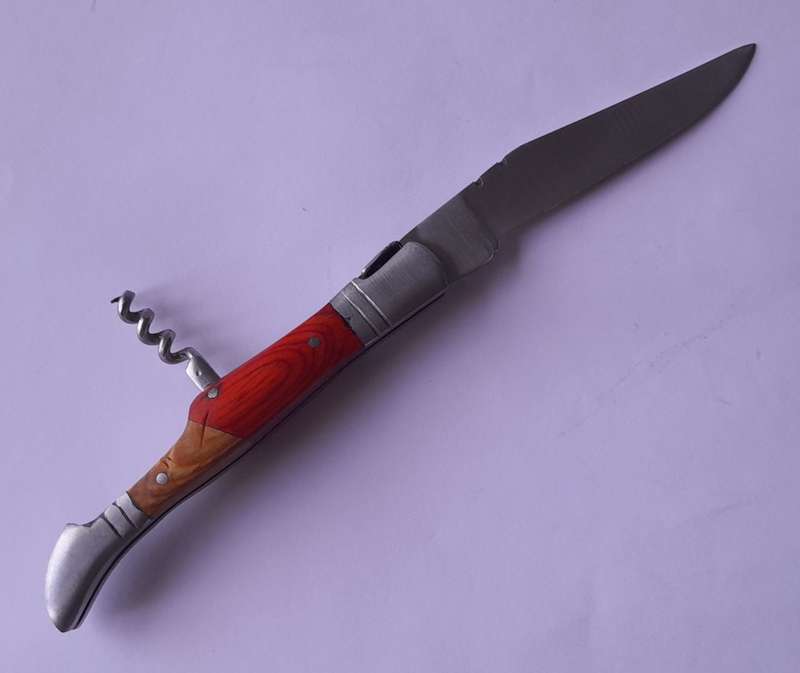 Vintage `Laguiole` Folding Knife With `440` Steel Blade And Two Tone Handle.