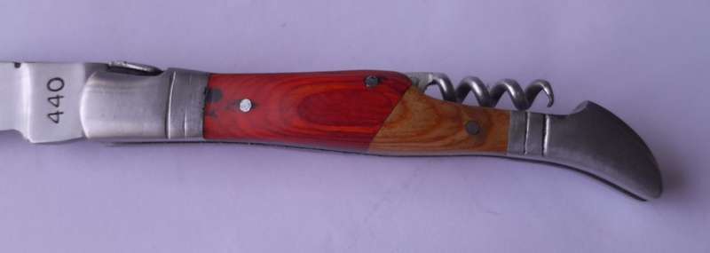 Vintage `Laguiole` Folding Knife With `440` Steel Blade And Two Tone Handle.