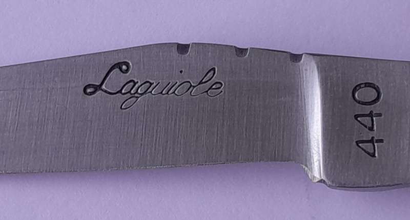 Vintage `Laguiole` Folding Knife With `440` Steel Blade And Two Tone Handle.