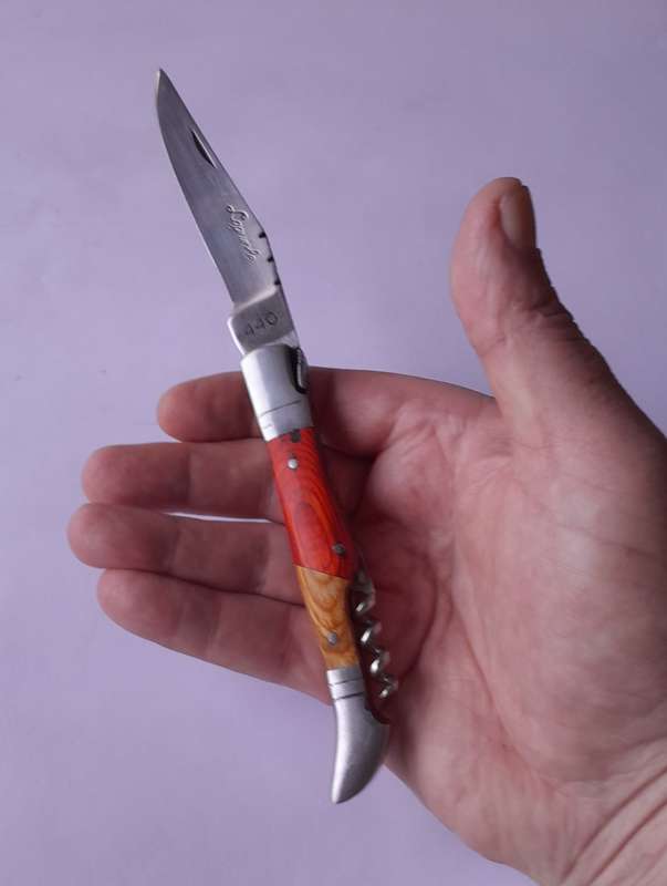 Vintage `Laguiole` Folding Knife With `440` Steel Blade And Two Tone Handle.
