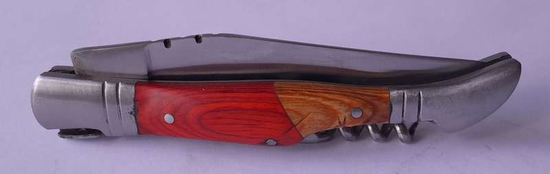 Vintage `Laguiole` Folding Knife With `440` Steel Blade And Two Tone Handle.