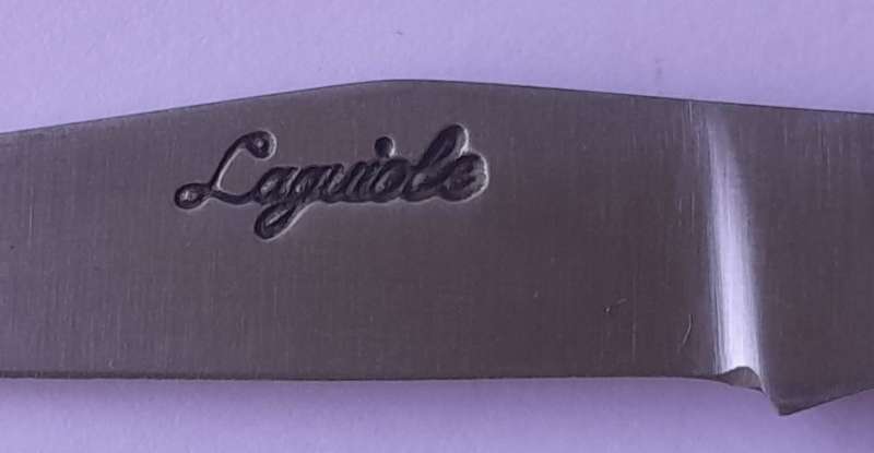 "Reserved" Vintage `Laguiole` Folding Knife With Solid Wood Handle.