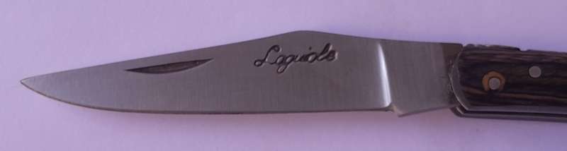"Reserved" Vintage `Laguiole` Folding Knife With Two Tone Wood Handle.