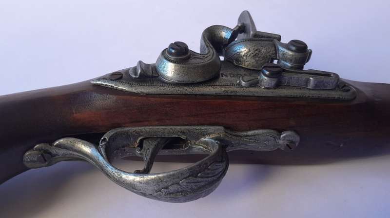 Vintage Non Firing Replica Flintlock Pistol.  Marked `London`.