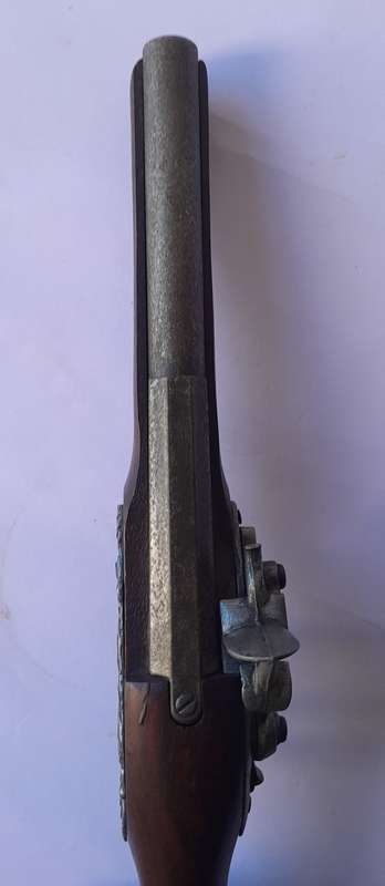 Vintage Non Firing Replica Flintlock Pistol.  Marked `London`.
