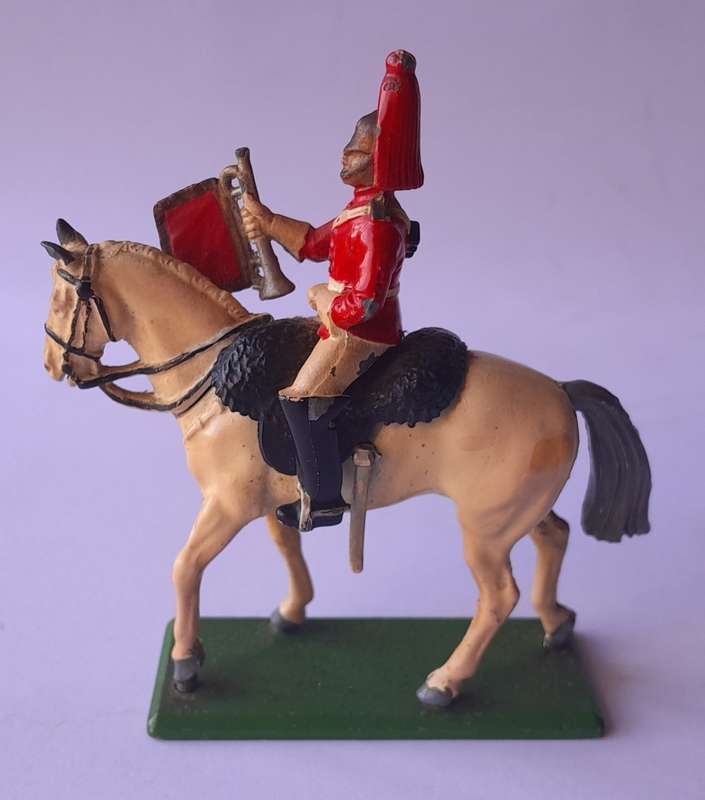 Pair `Britains` Cast Metal Mounted Soldiers. Circa 1988.