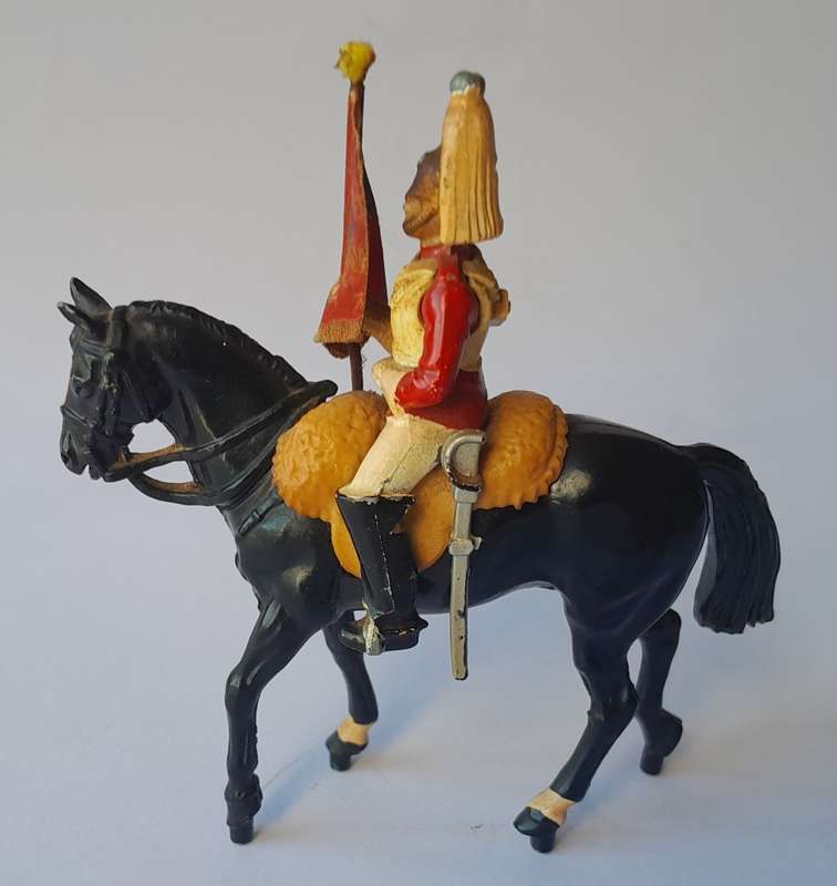 Pair `Britains` Cast Metal Mounted Soldiers. Circa 1988.