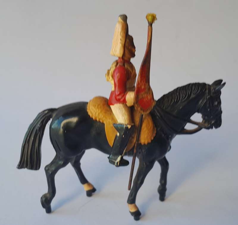 Pair `Britains` Cast Metal Mounted Soldiers. Circa 1988.