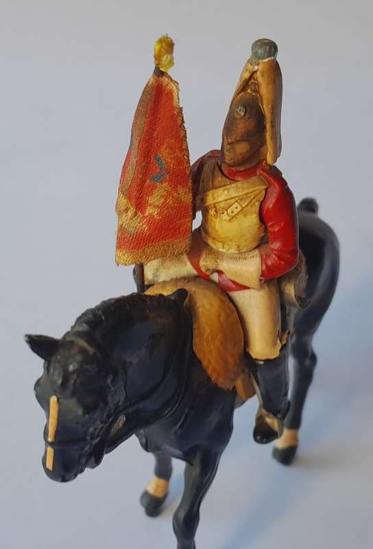 Pair `Britains` Cast Metal Mounted Soldiers. Circa 1988.