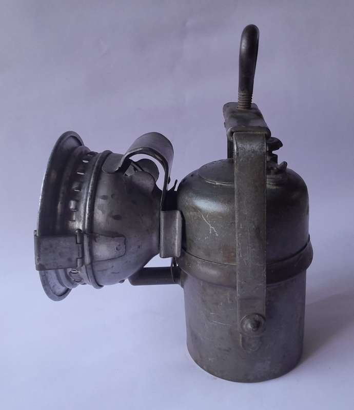 Vintage Carbide Railway Lamp.