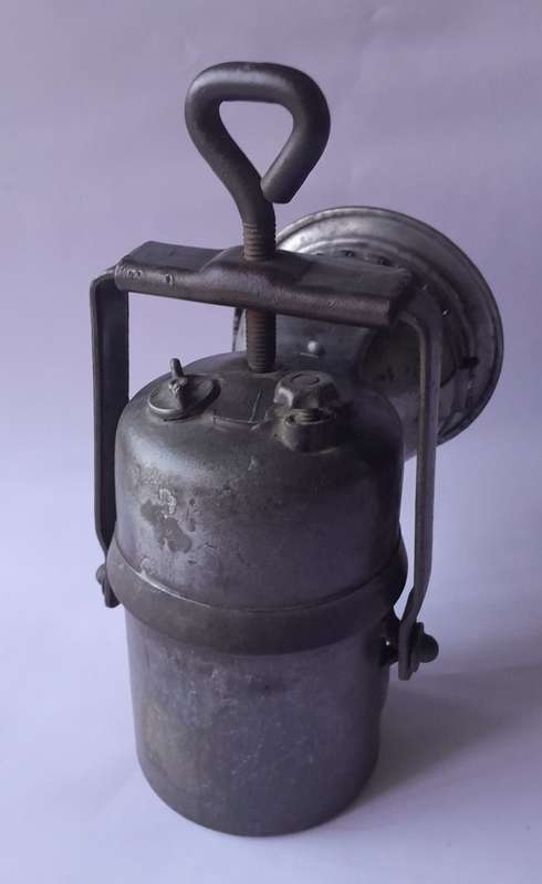 Vintage Carbide Railway Lamp.