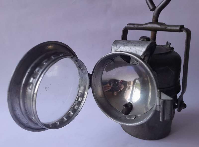 Vintage Carbide Railway Lamp.