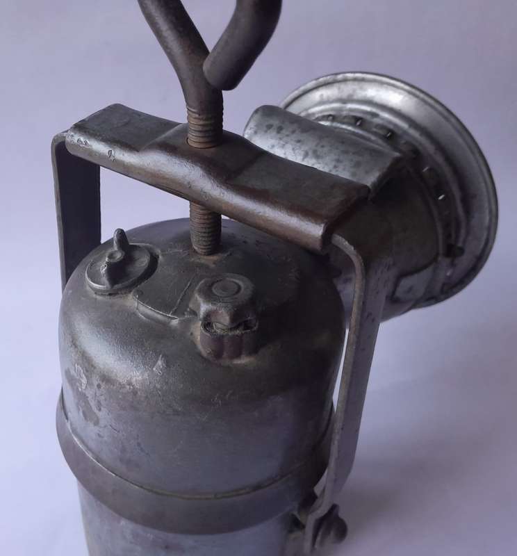 Vintage Carbide Railway Lamp.