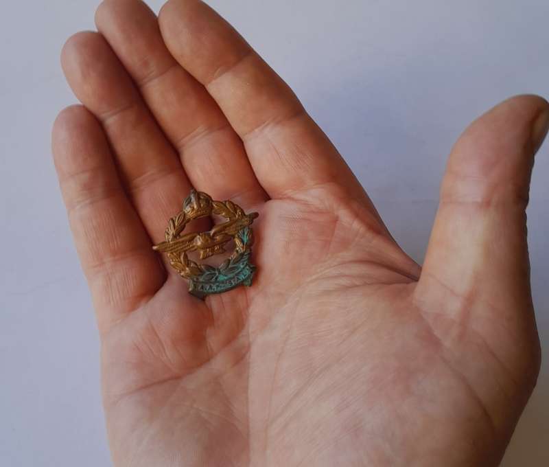 WW2 SA Air Force Collar Badge. Lugs Intact.