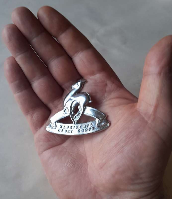SA Cadet Corps Cap Badge. No Lugs.