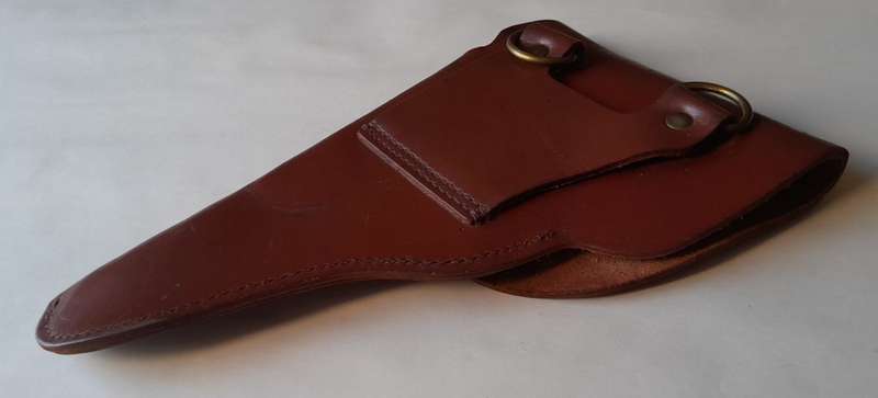 Early SA Police Webley Leather Holster For Sam Browne Belt.