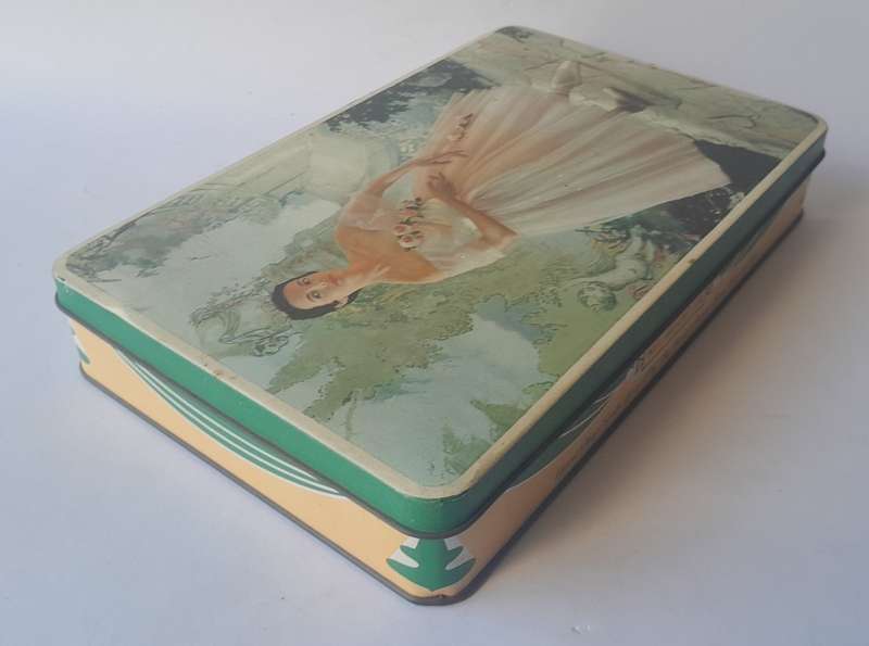 Vintage South African `Ballerina` Tin By Edward Sharp. 23 x 14.5cm.