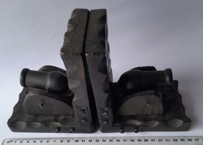 Pair Vintage Cannon Bookends.