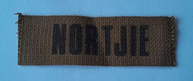 SADF Name Tag. "Nortjie".