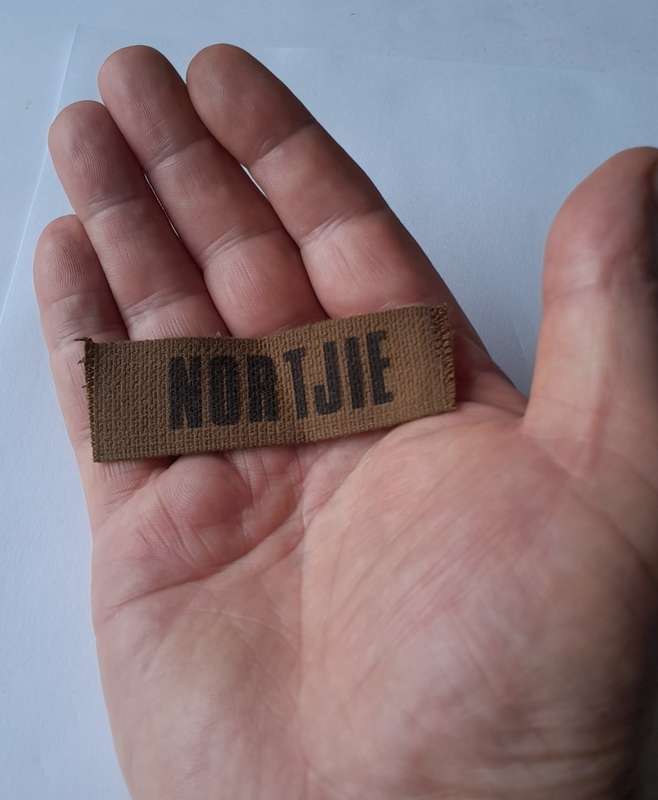 SADF Name Tag. "Nortjie".
