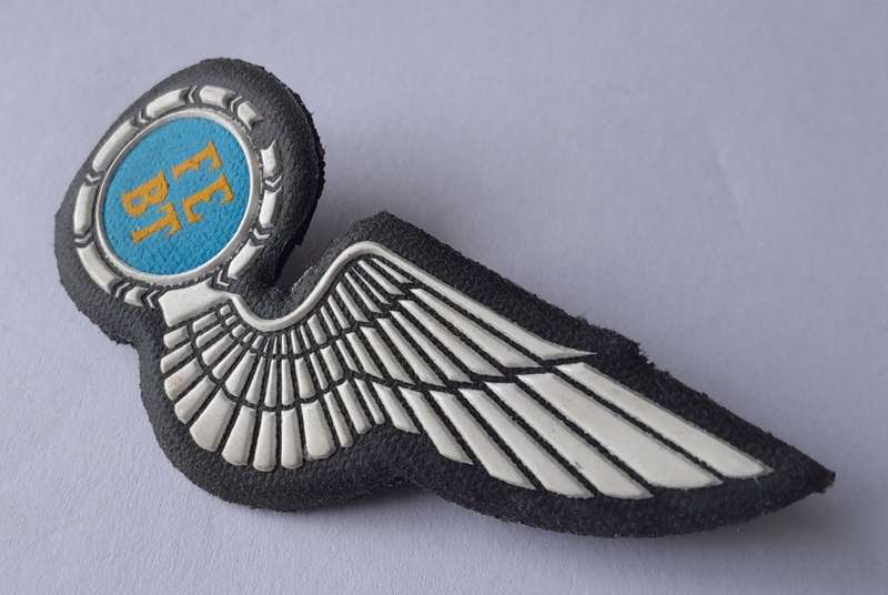 SA Air Force Flight Engineer Rubber Wing Badge.  Pins Intact.