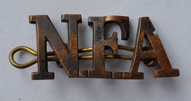 Early Natal Field Artillery Shoulder Title.  Lugs Intact.