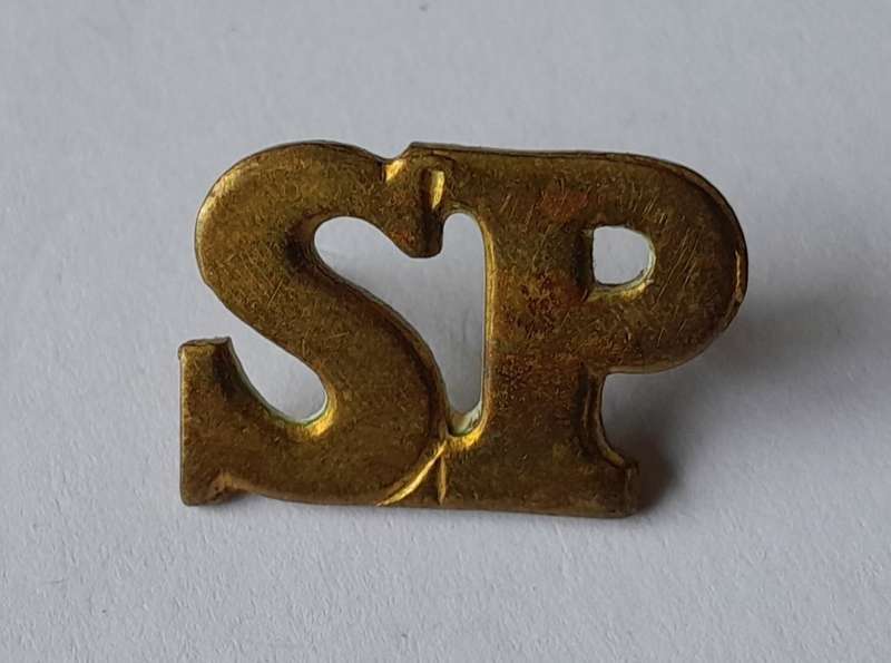 Early Spoorweg Polisie Shoulder Title.  Pins Intact.