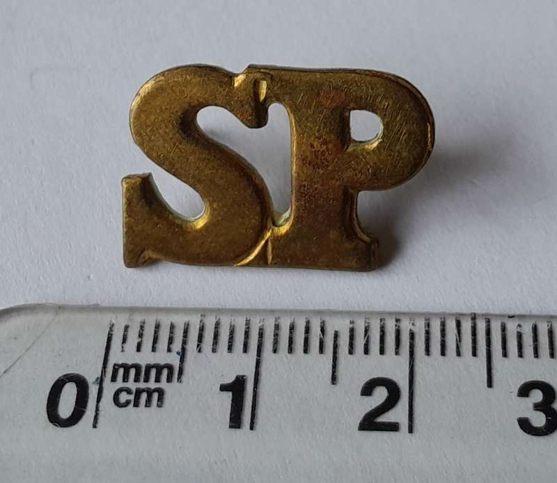 Early Spoorweg Polisie Shoulder Title.  Pins Intact.