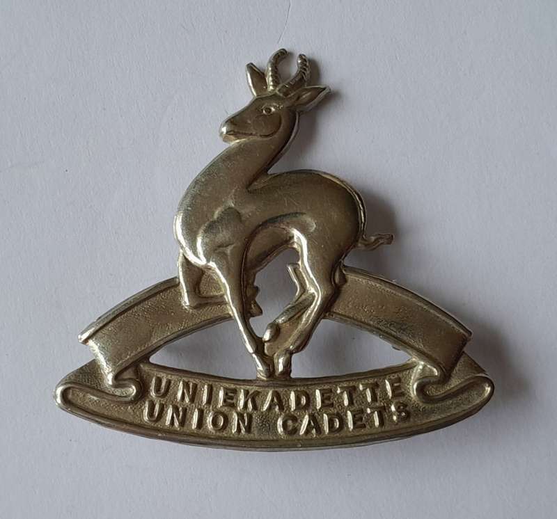 SA Union Cadets Cap Badge.  Lugs Intact.