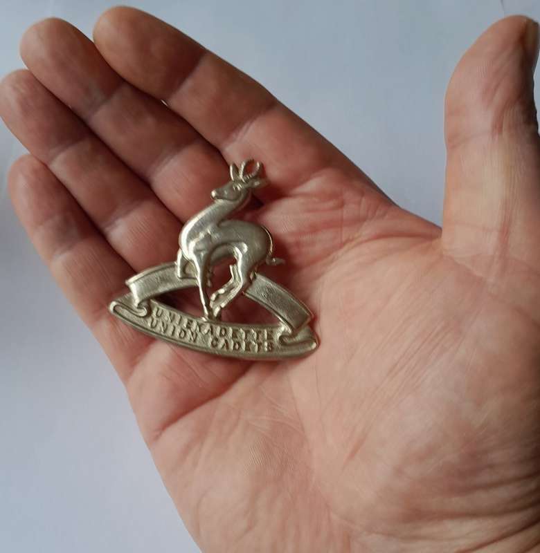 SA Union Cadets Cap Badge.  Lugs Intact.