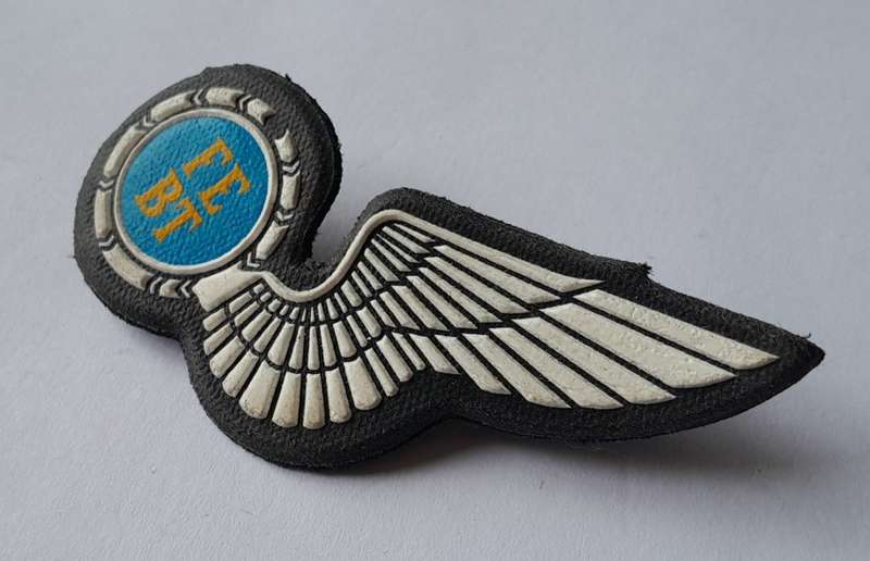 SA Air Force Flight Engineers Rubber Wing Badge.  Pins Intact.