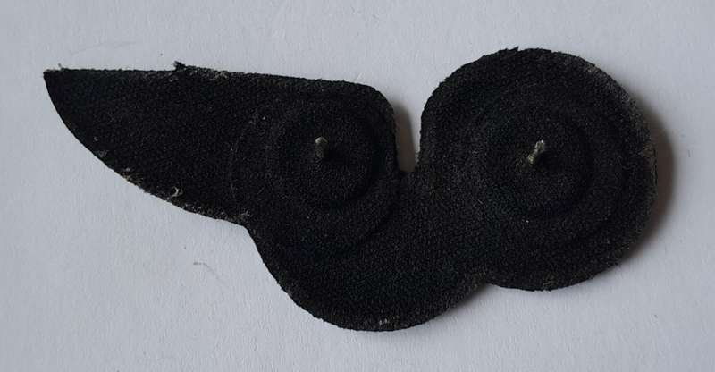 SA Air Force Flight Engineers Rubber Wing Badge.  Pins Intact.