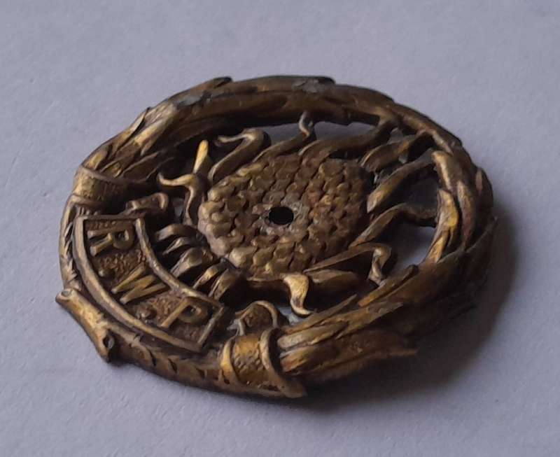 Regiment Western Province Badge.  Holed.  No Lugs.