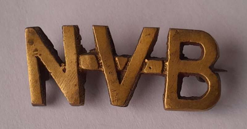 WW2 SA National Volunteer Brigade Shoulder Title.  Pin Intact.