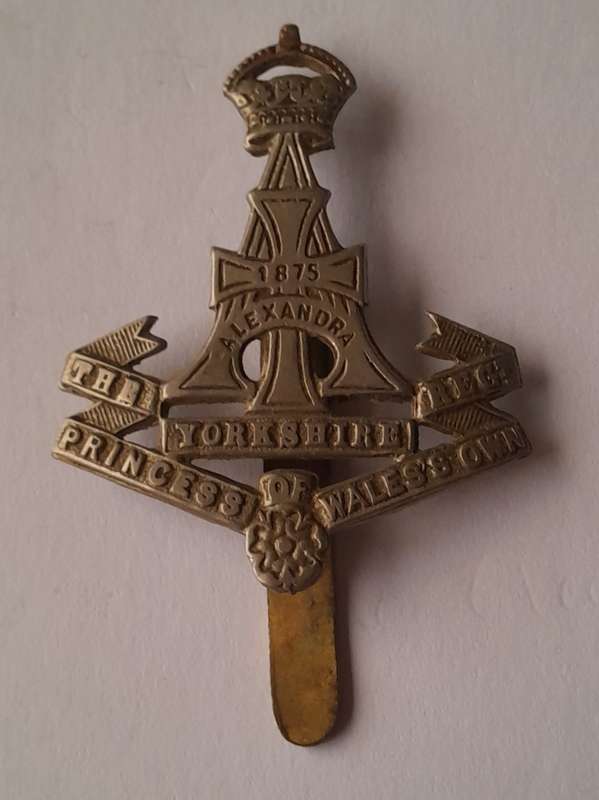 Early Yorkshire Regiment Cap Badge.  Slide Intact.