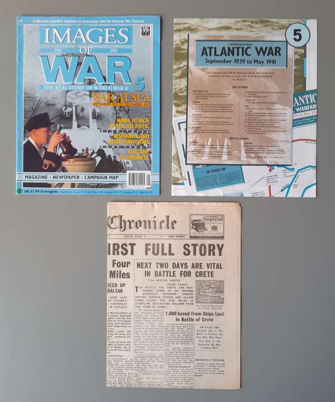 WW2 "Images Of War" Issue 5 (War At Sea) With Campaign Map And Newspaper Copy.