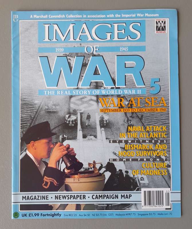 WW2 "Images Of War" Issue 5 (War At Sea) With Campaign Map And Newspaper Copy.