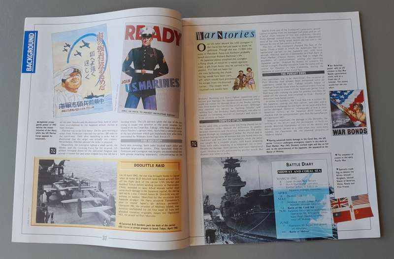 WW2 "Images Of War" Issue 12 (Coral Sea & Midway) With Campaign Map And Newspaper Copy.