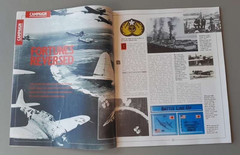 WW2 "Images Of War" Issue 12 (Coral Sea & Midway) With Campaign Map And Newspaper Copy.