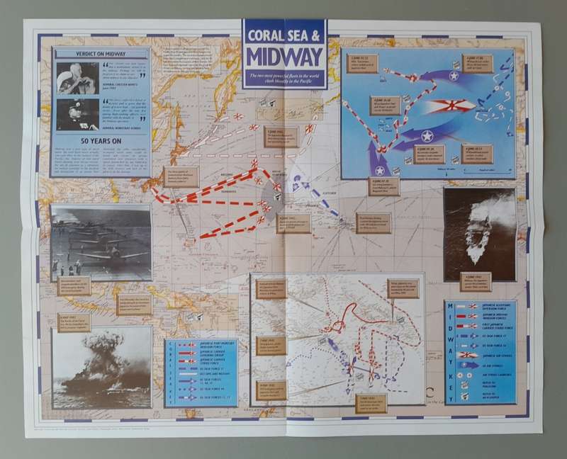 WW2 "Images Of War" Issue 12 (Coral Sea & Midway) With Campaign Map And Newspaper Copy.