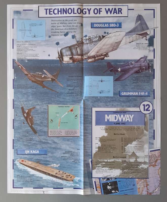 WW2 "Images Of War" Issue 12 (Coral Sea & Midway) With Campaign Map And Newspaper Copy.