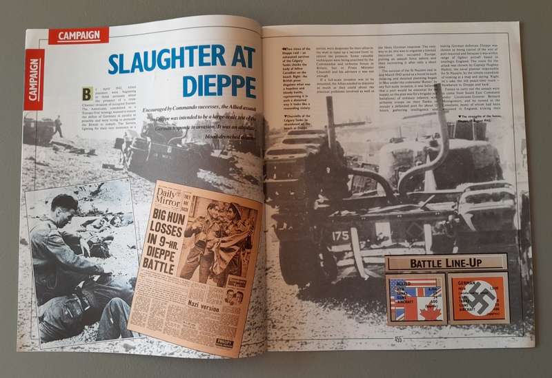 WW2 "Images Of War" Issue 17 (Dieppe) With Campaign Map And Newspaper Copy.